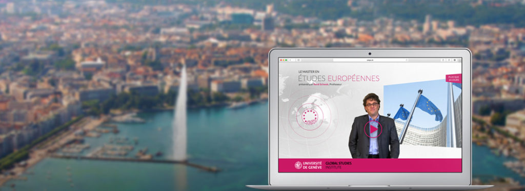 Landing page du Global Studies Institute (Université de Genève)