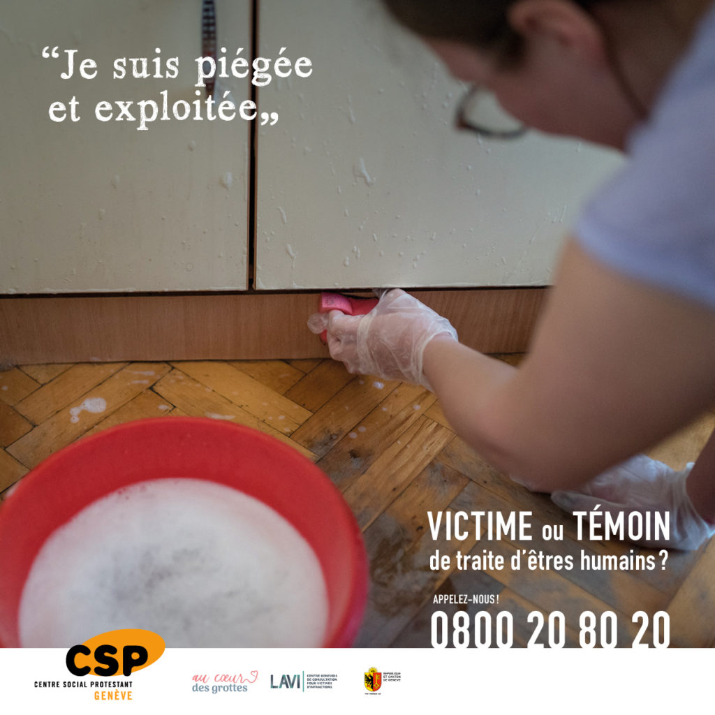 Le CSP en collaboration avec le LAVI, Au Coeur de Grottes et l’Etat de Genève repartent en campagne avec  EtienneEtienne contre la traite des êtres humains