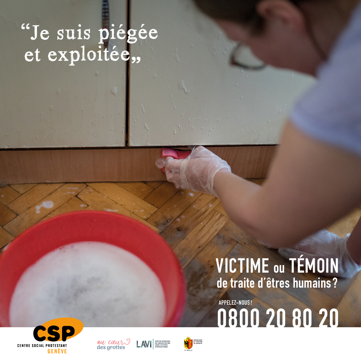 Le CSP en collaboration avec le LAVI, Au Coeur de Grottes et l'Etat de Genève repartent en campagne avec  EtienneEtienne contre la traite des êtres humains